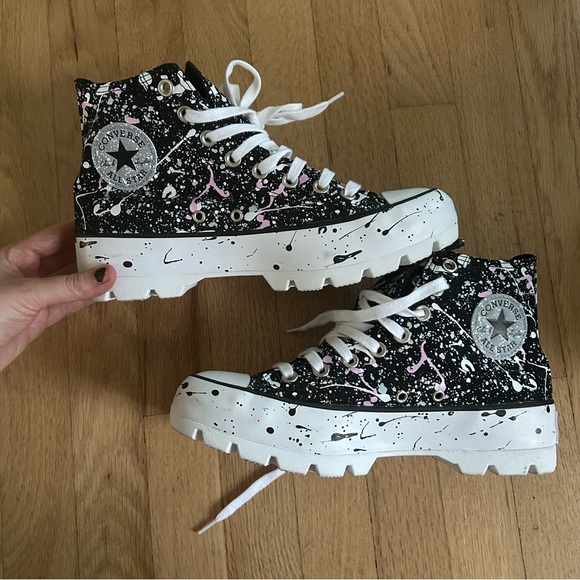 CONVERSE Chuck Taylor All Star Lugged Paint Splatter sneaker size 9 - Picture 2 of 8